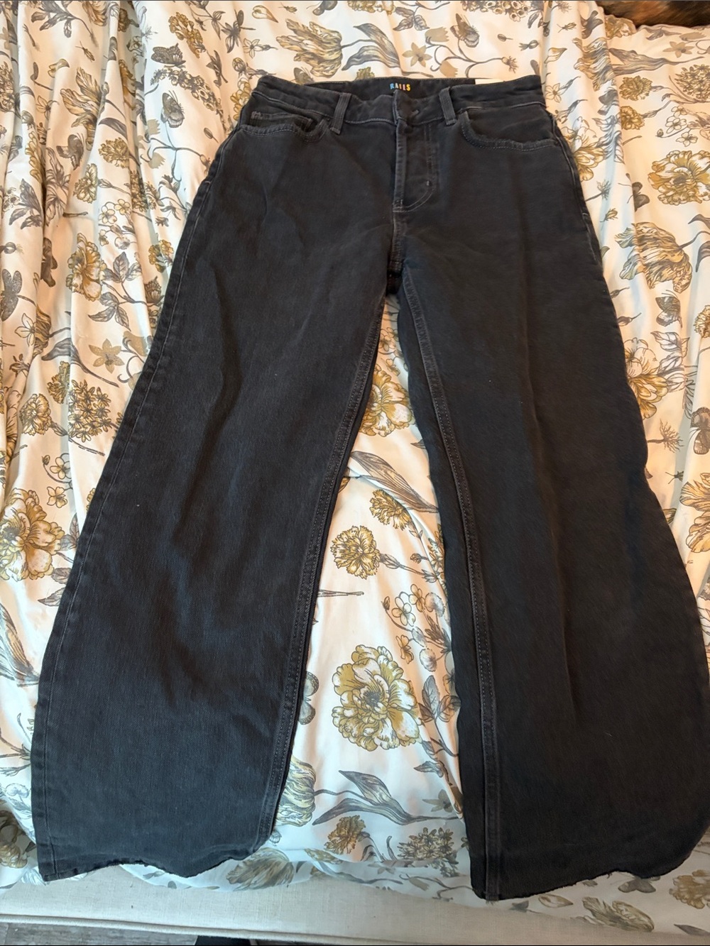 Rails Black Wide-Leg Jeans - Picture 1 of 2
